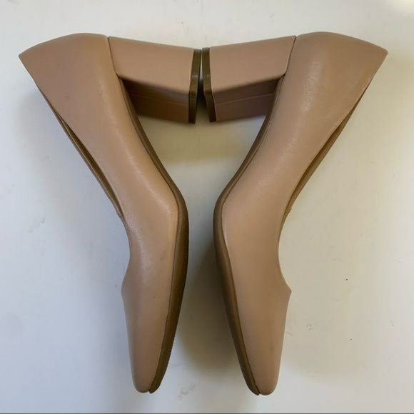 Naturalizer Warner Nude Square Toe Slip On Block Heel Pump 8.5 - Picture 7 of 10